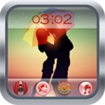 cute couple kiss go locker theme android application logo